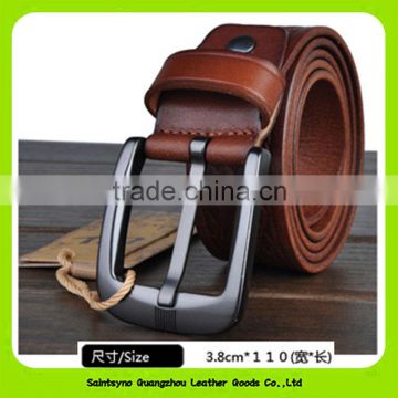 Wholesale custom full grain cowhide genuine leather man belt 16244