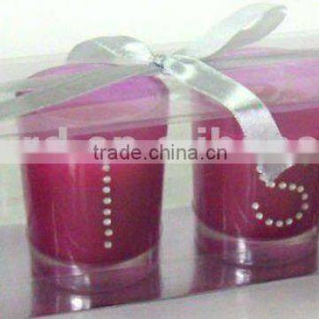 Aroma candle in pillar glass, fancy candles