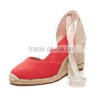 Custom Ladies Wedge Shoes New Jute Shoes Espadrilles for Women photo-2