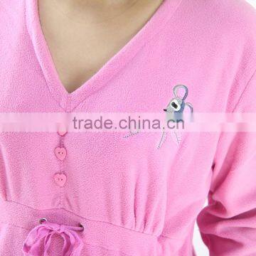 Kevince Women Polar Fleece Pyjamas Set Pajama Pink Mouse 1000pcs up OEM Factory Directly photo-4