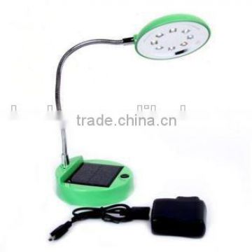 new 8 led Solar Power Flexible Desktop Reading Lamp Light