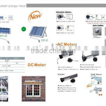 solar system motorized retractable awnings