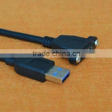 USB 3.0 AM to Micro USB 3.0 BM Panel Mount Cable With Screw Lock photo-2