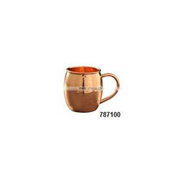 Hammered Copper Metal Tableware Beer Mug,Tankard With Brass Handle,Moscow Mule Mugs