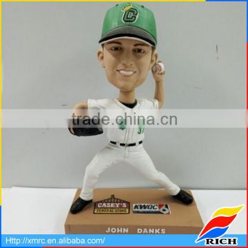 Custom resin baseball bobble heads statue for sale