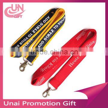 safety personalize custom logo jacquard/woven lanyard with badge