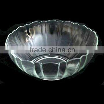 Glass Salad Bowl With Emboss photo-2