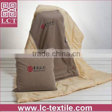 supply custom embroidery 100% AZO free suede fabric blanket cushion best choice for gift(LCTP0043)