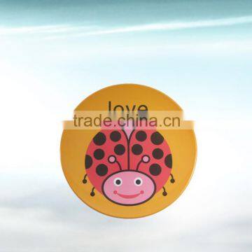 9" Two Tone Orange Melamine Round Serving Side Plate / Tray photo-3