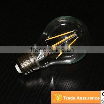 Wholesale Edison style 4W E26/E27 A60 dimmable LED Filament bulb CE/RoSH/TUV/FCC/UL 795