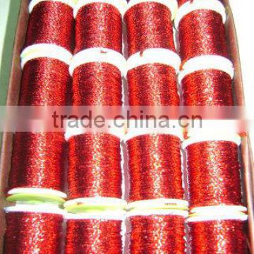 Super Indian Fly Fishing Tackle Round Tinsel Red Color