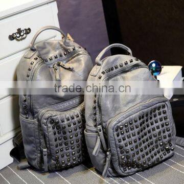 Iterm No.: JM8020/8020S Punky Hot-sell StyPU Leather School Bag/ Fashion Backpack photo-2