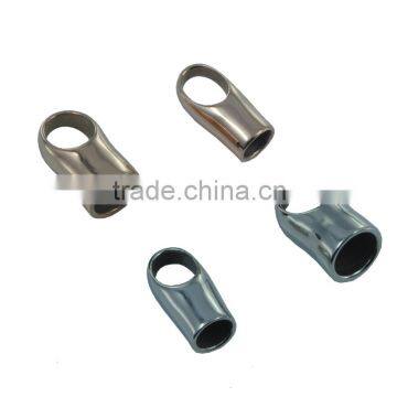 Fashion 316L stainless steel rope end caps for genuine leather rope bracelets or necklace
