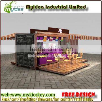 High End Container Kiosk, Outdoor Container Shop Customize
