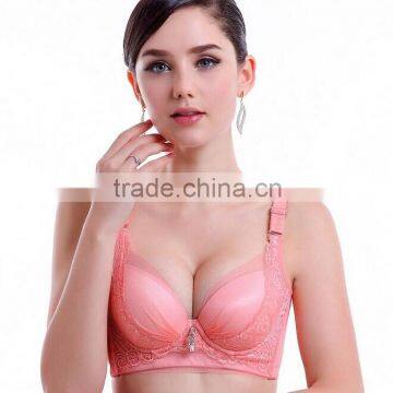 Best Sale Fashion Lady Push Up Cotton Bra Gathering Chest