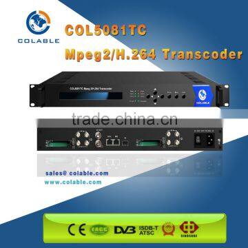 Digital TV Transcoder, HD to SD transcoder, MPEG-2 to MPEG2/H.264, H.264 to MPEG2/H.264 COL5081TC