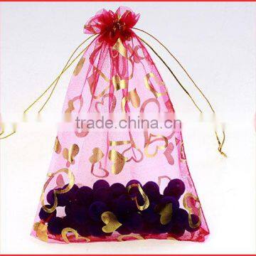 Alibaba china hotsell snowflake organza gift bag with drawstring low wholesale price