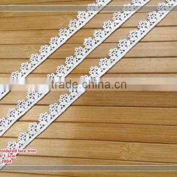 100% cotton 1.5cm white colour lace trim