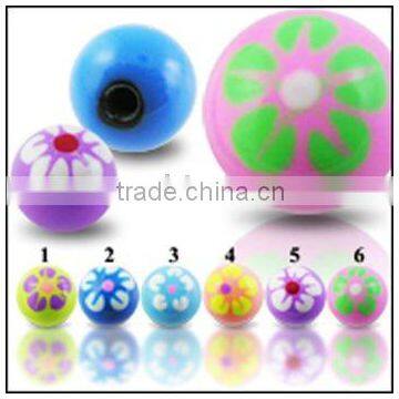 Colorful hand painted UV balls wholesales body piercing jewelry accessories