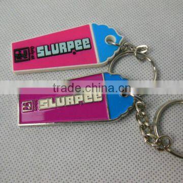 Promotional metal/plastic customized key chain/ keyring