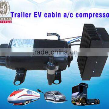 Trailer EV cabin a/c compressor for military rescue inflatable tent camping aircon