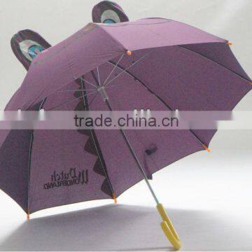 Chinese factory made lovely kids umbrella purple polyester kids umbrella