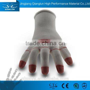 Qianglun ladies hand gloves with PU dipped garden gloves