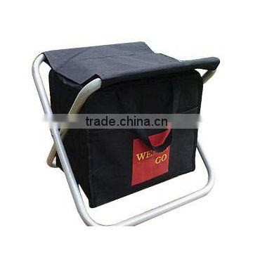 Outdoor furniture portable folding stool with cooler box