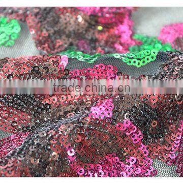 Wholesale Latest 3d Flower Sequin Net Fabric, Lovely Flower Sequin Net Fabric Making Dress photo-5