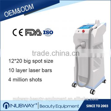 Big discount!! Nubway top quality 808 diode laser machine professional laser hair removal machine laser hair removal device