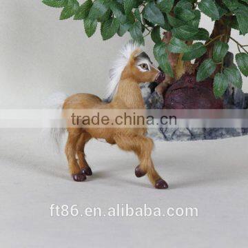 Flocked Forest Animals Lifelike Toy Horses
