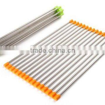 High Quality Silicone Stainless Steel Dish Rack Drainer Draining Rack