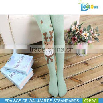 New Lovely Deer Carton Blue Color Soft Cotton Pantyhose for Kids photo-2