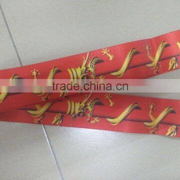 SGS 50*2mm heat transfer dragon pattern guitar strap