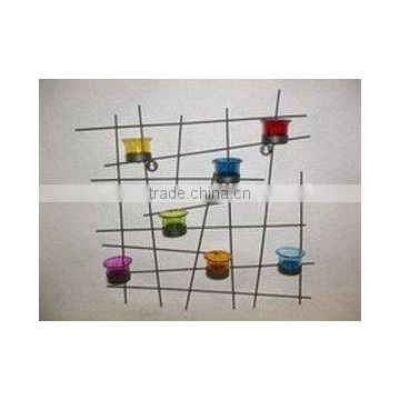 colourful wall candle holder