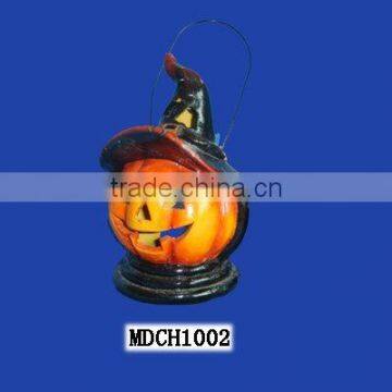 New arrival hot sale resin portable pumpkin lantern