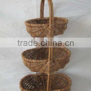 Three Folded willow sundries basket