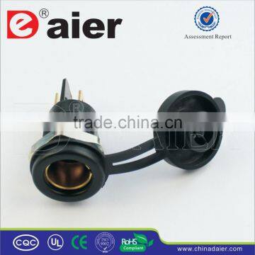 12V Auto Socket With Hexagonal Nut And Waterproof Merit Cover