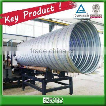 Galvanized steel corrugated culvert pipe making machine