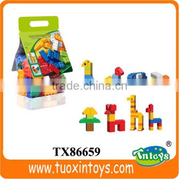 solid plastic pipe blocks building toys for kids