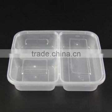 Black 3 Divided Microwavable Safe Storage Plastic Food Containers photo-2