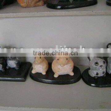 Pair RAT marble stone figurine collectible