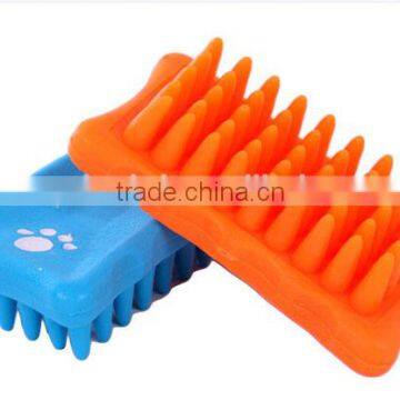 silicone rubber pet brush dog cat sheep pig bath groom brush