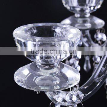 China Manufacturer Simple Design Centerpieces Crystal Candelabra Manufacturer Sale
