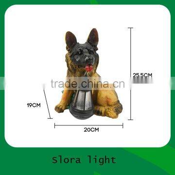 Solar Powered Polyresin Animal Dog Shaped Garden Lantern With Bright White LED Lights photo-5