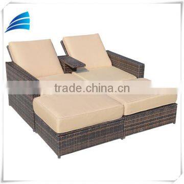 Outdoor Rattan Wicker Garden Furniture, 3-Piece Chair Set