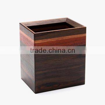 High Quality Square Wood Brush Pot, Stationery Storage Pen Holder photo-2