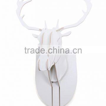 Indoor Wall Mounted Wooden Deer Head Decoration photo-4