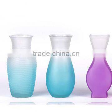 frosted glass vase for home decoration