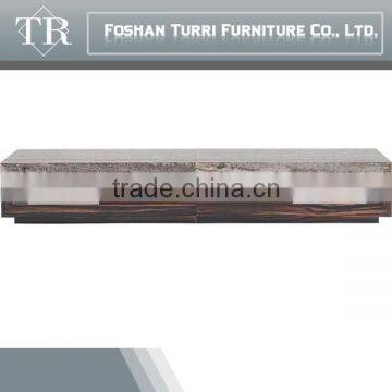 Modern Nature Marble/travertine on Top Wooden TV Stand photo-3